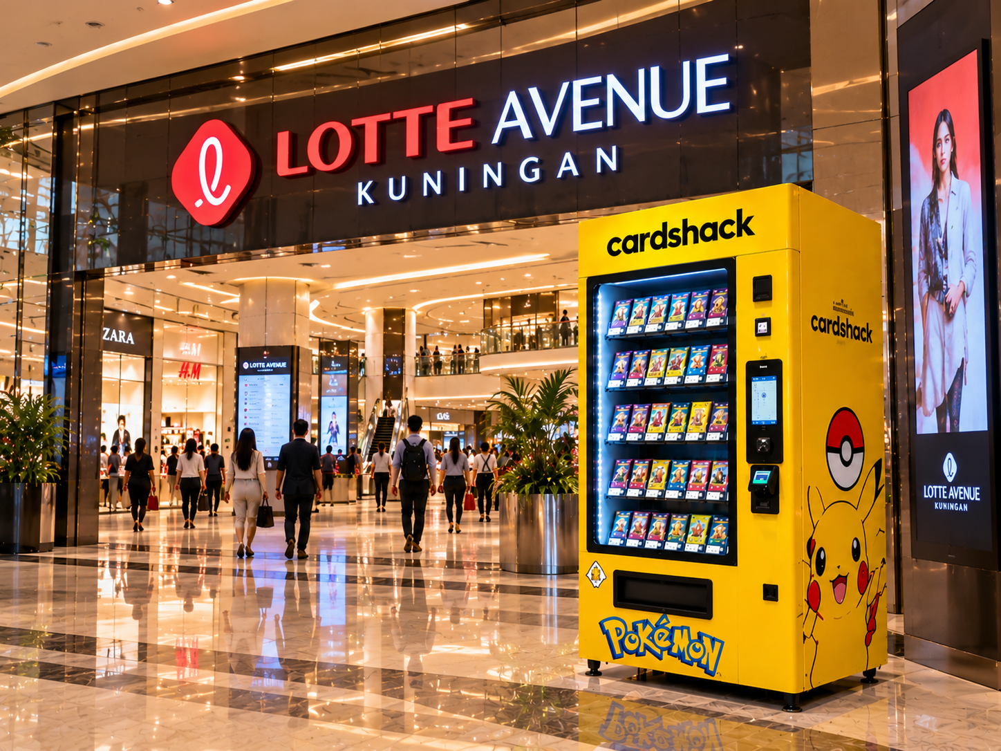 Cardshack vending machine at Lotte Avenue