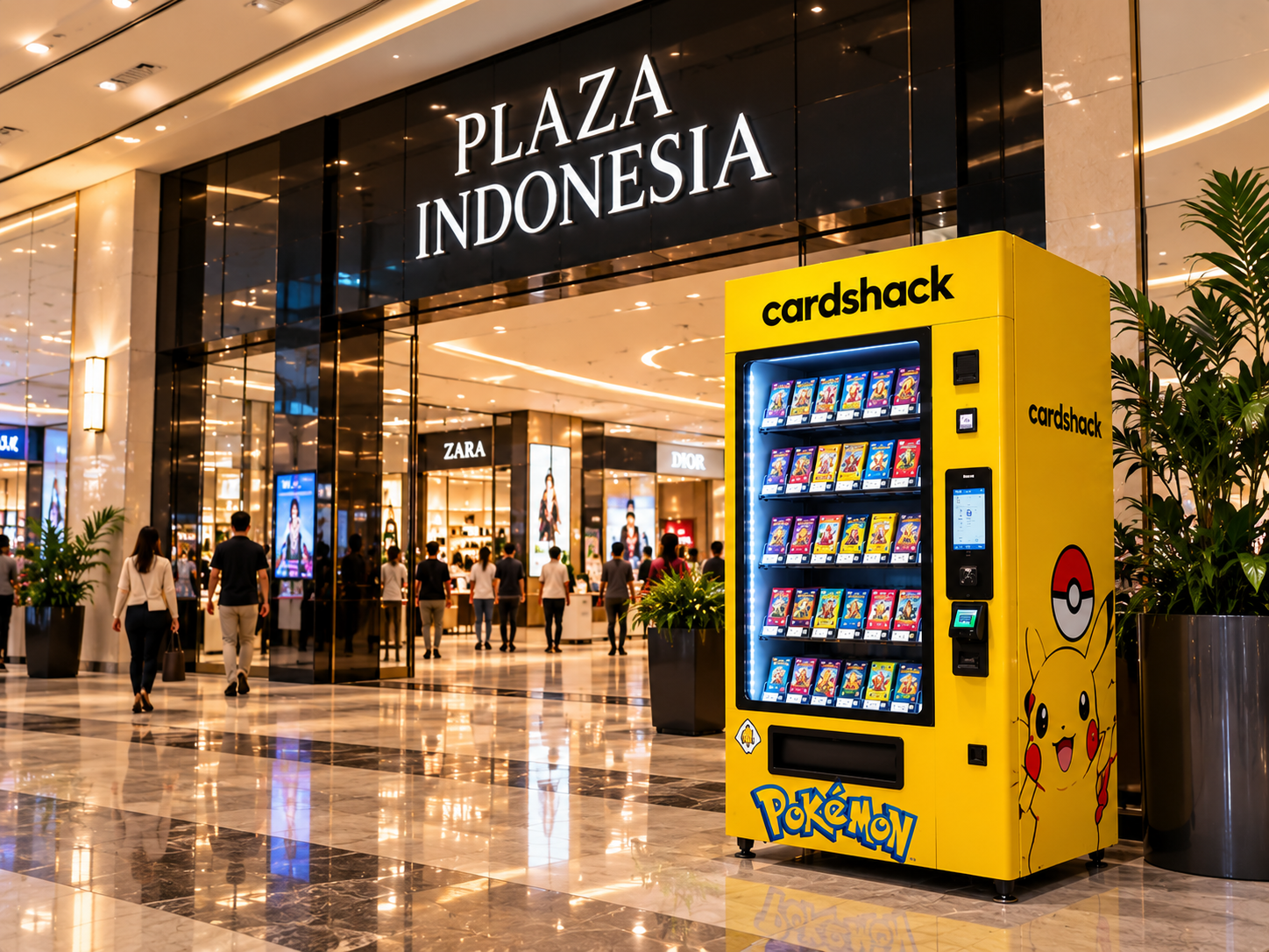 Cardshack vending machine at PLaza Indonesia